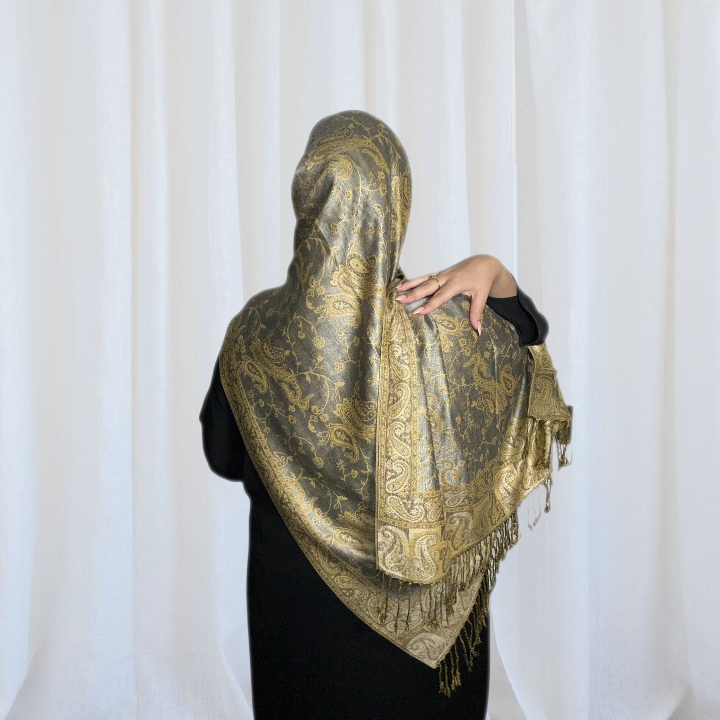 Paisley Pashmina Scarf, 13 different colour choices. Fashionable and elegant print. Luxury Hijabs from Hana Hijabs UK.