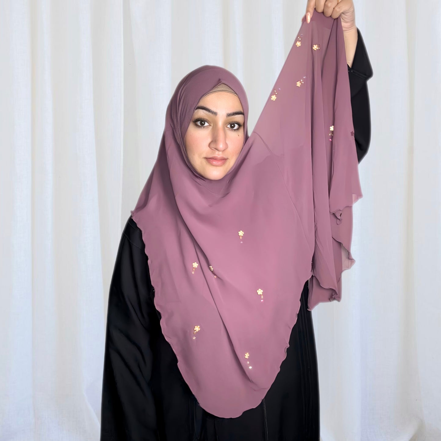 Orked, Diamond Rara Semi Instant Hijabs, one piece hijab offering full coverage front and back for complete modesty.